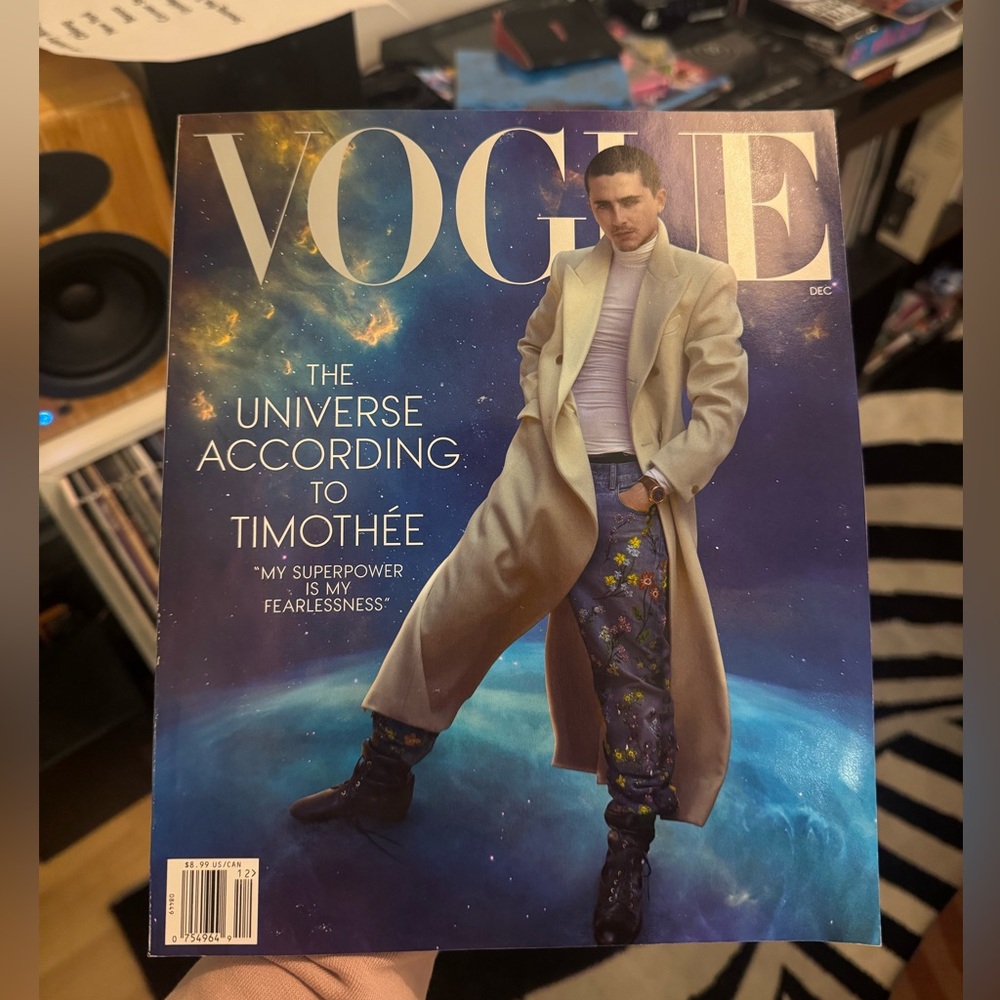 timothee chalamet vogue magazine December 2025